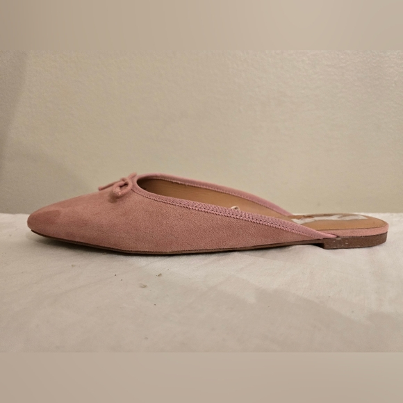 J. Crew Dusty Rose Suede Like Slip-On Ballet Mules Size 9 - Picture 6 of 7